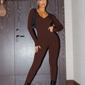 SHEIN Brown Jumpsuit